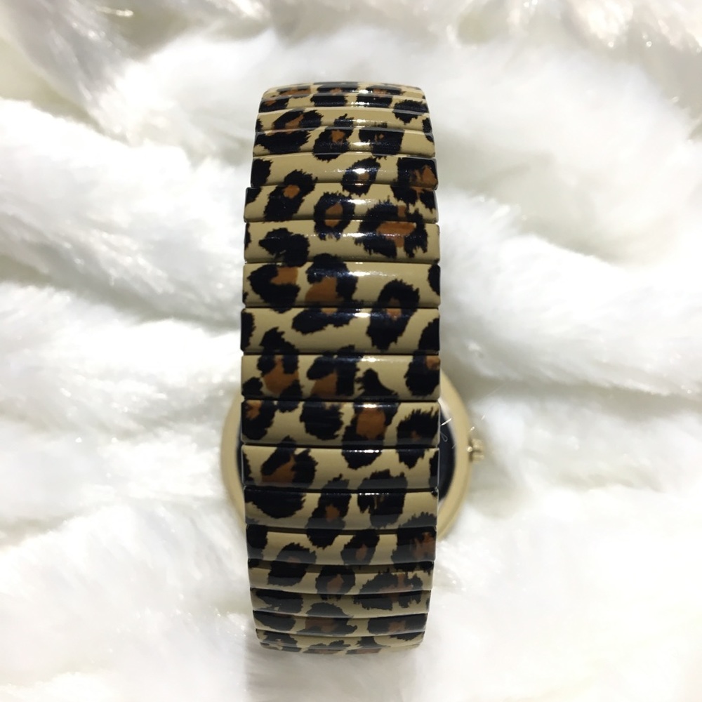 Isaac Mizrahi Leopard Print Shiny Enamel Watch - image 3